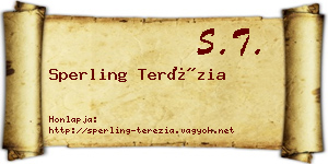Sperling Terézia névjegykártya